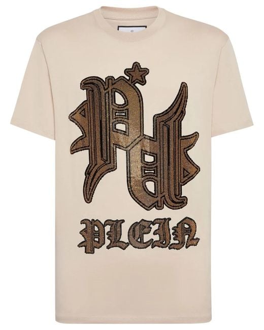 Philipp Plein Natural Tattoo Rhinestone-Embellished T-Shirt for men