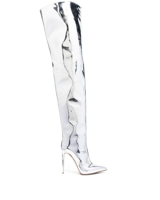 Le Silla Eva thigh-length 120mm boots - Green
