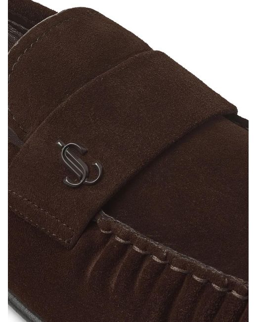 Jimmy Choo Ellis Loafer Mit Logo in Brown für Herren