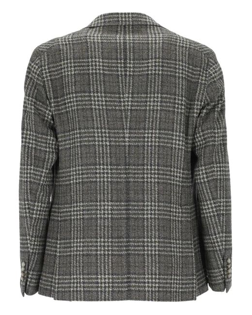 Tagliatore Black Checked Jacket for men