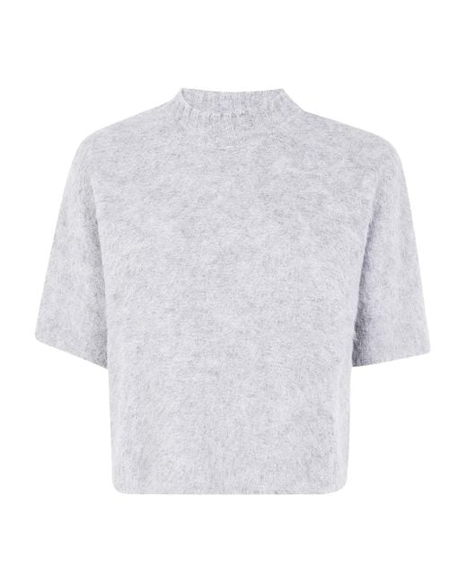 Antonelli Trui Van Alpacawol Met Hoge Hals in het White