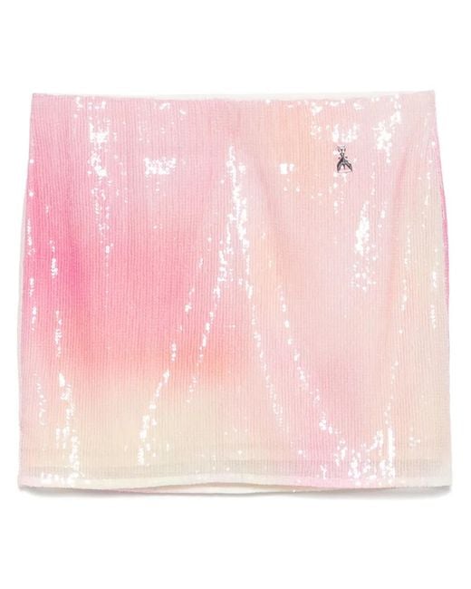 Patrizia Pepe Pink Sequined Mini Skirt
