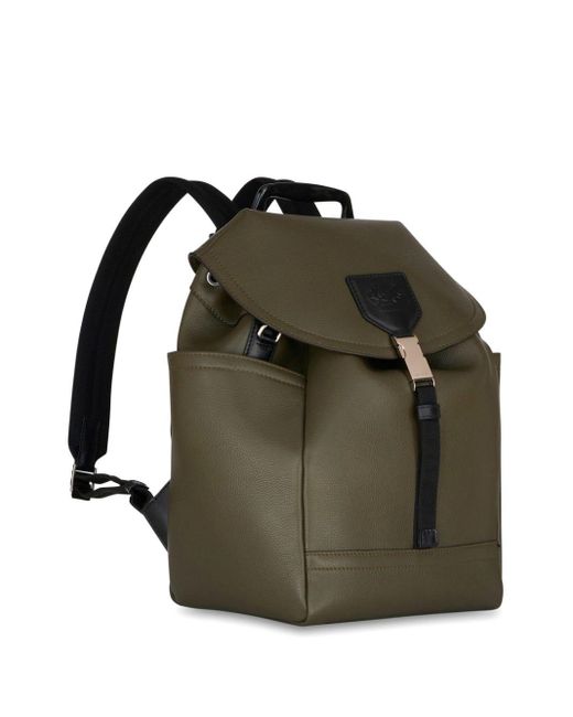 Etro Green Medium Leather Backpack for men