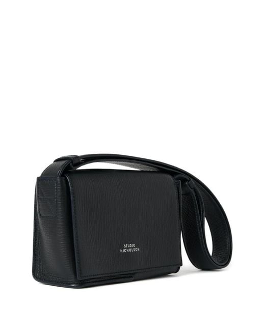 Studio Nicholson Black Mini Meshi Leather Shoulder Bag