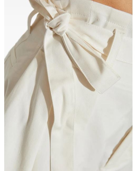 Fabiana Filippi White Bow-Detail Trousers