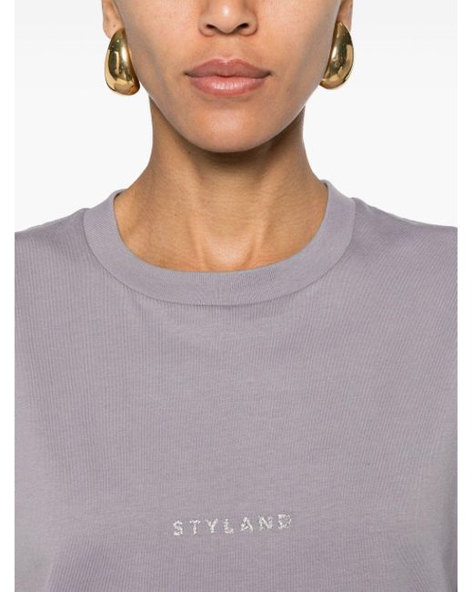 Styland グリッター Tシャツ Purple