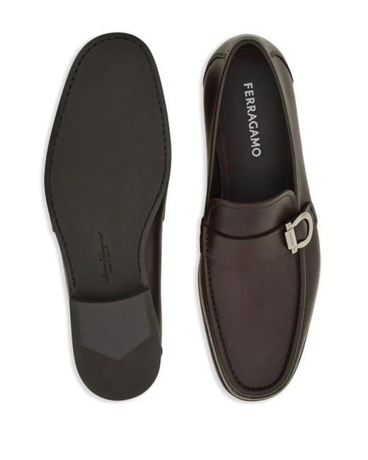 Ferragamo Black Caspian Moccasins Shoes for men
