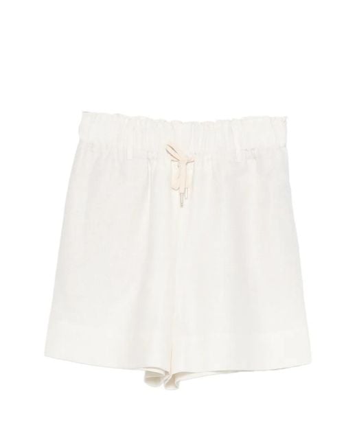 Eleventy White Shorts Mit Kordelzug