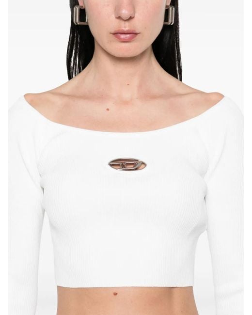 DIESEL White M Vera Ls Top
