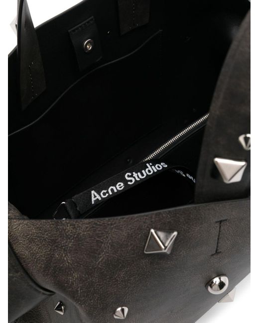 Acne Black Midi Musubi Leather Tote Bag