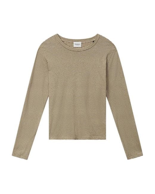 Isabel Marant Natural T-Shirt Kaaron À Rayures