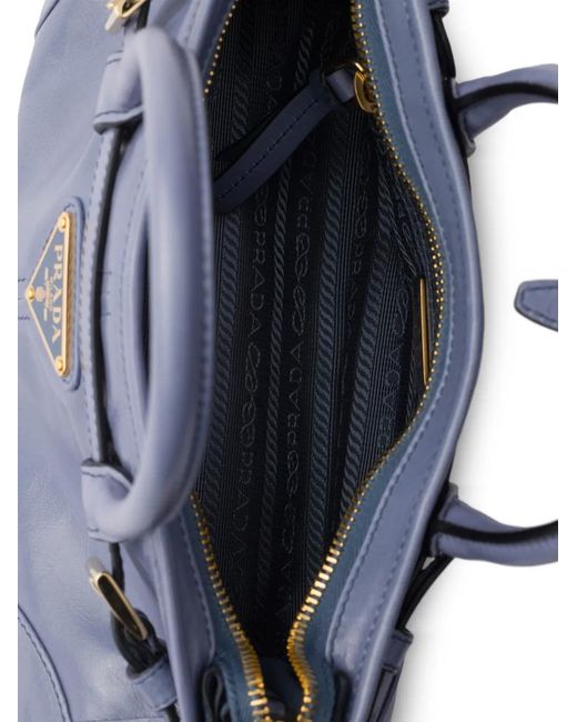 Prada Blue Bonnie Mini Leather Handbag