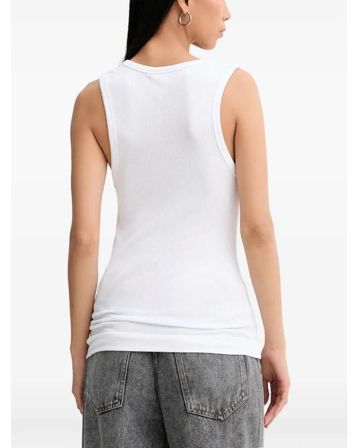 Munthe Gray Buttoned Ribbed Top