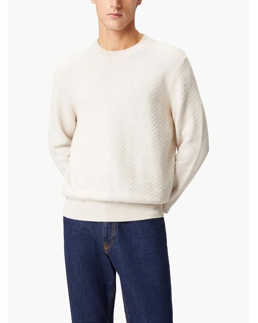 Missoni White Chevron Cotton Jumper for men