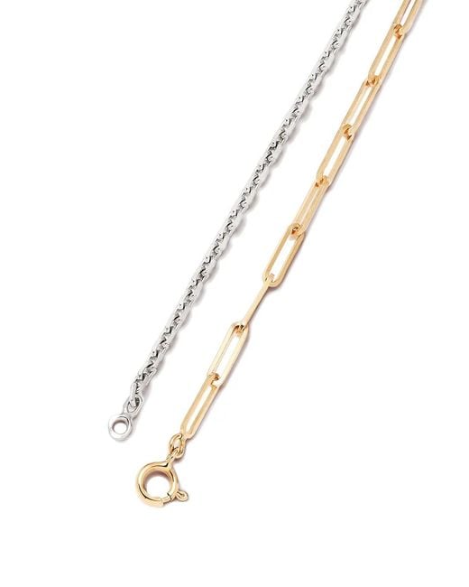 Yvonne Léon Metallic 18Kt Pear-Diamond Necklace