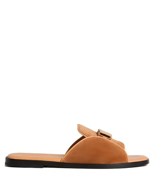 Agnona Brown Sandalen Aus Wildleder