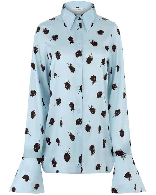 Nina Ricci フローラル シャツ Blue
