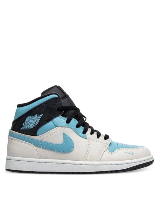 Nike Blue Air 1 Mid Se High-Top Sneakers for men