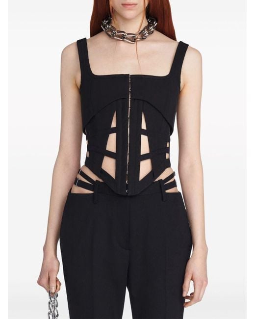 Dion Lee Black Cage Corset Top