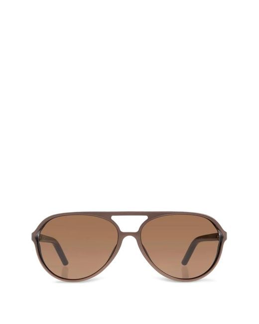 Jacquemus Brown Pilot-Frame Sunglasses