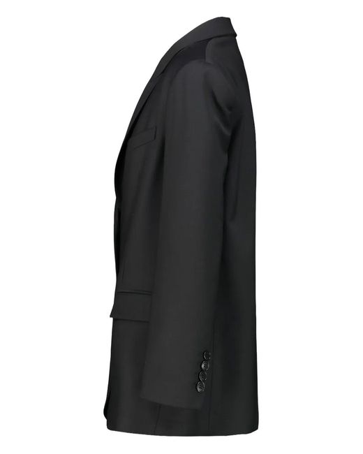 DR. HOPE Black Two-Button Wool Blazer