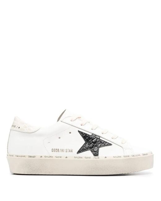 Golden Goose Deluxe Brand Hi Star Low-Top Sneakers in het White