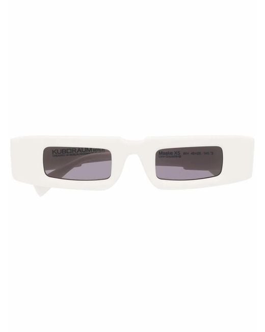 Kuboraum White Square Frame Sunglasses