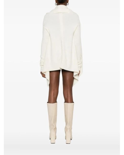 Cárdigan drapeado con frente abierto Rick Owens de color White