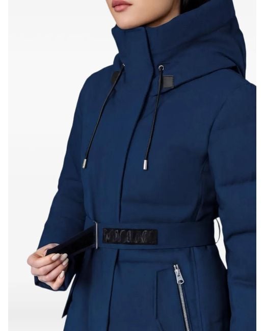 Mackage Blue Shyla-Nfz Quilted Belted Coat