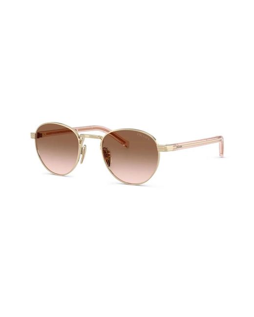 Prada Brown Round-Frame Sunglasses