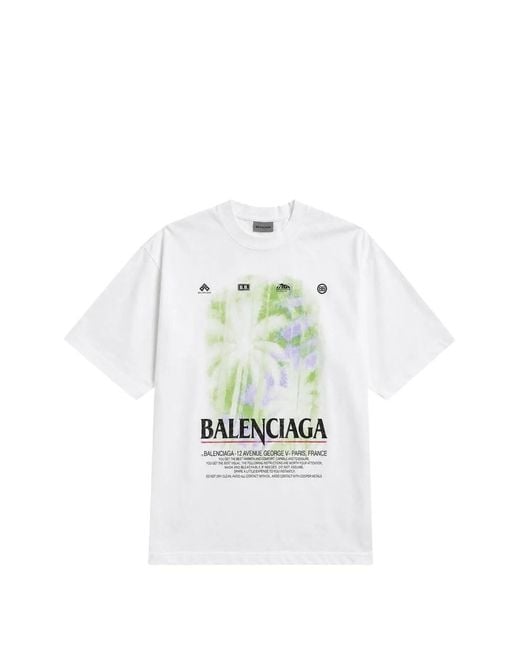 Balenciaga White The Window Medium Fit T-Shirt for men