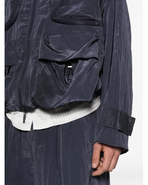 Feng Chen Wang Blue Cargo-Pockets Jacket for men