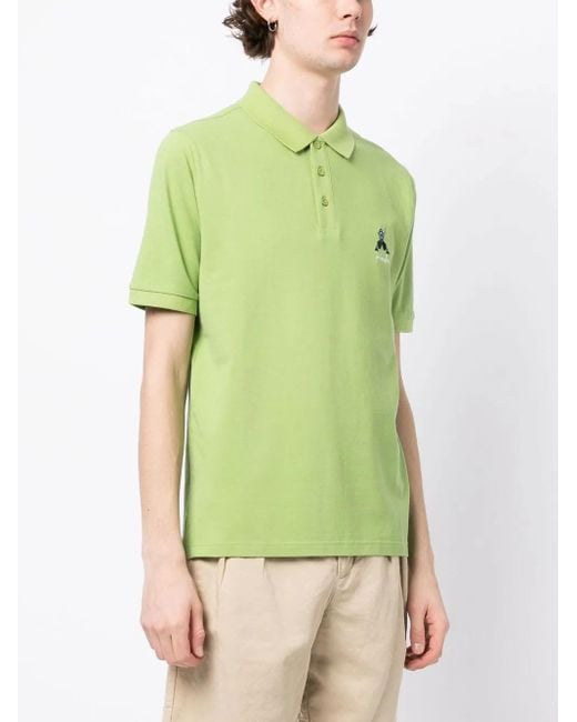 Pringle of Scotland Green Geometric George Golf Polo Shirt