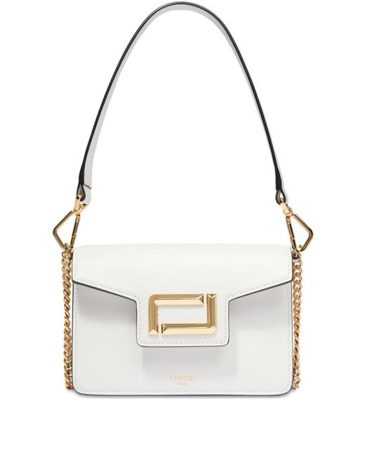 Lancel White Angele Flap Shoulder Bag