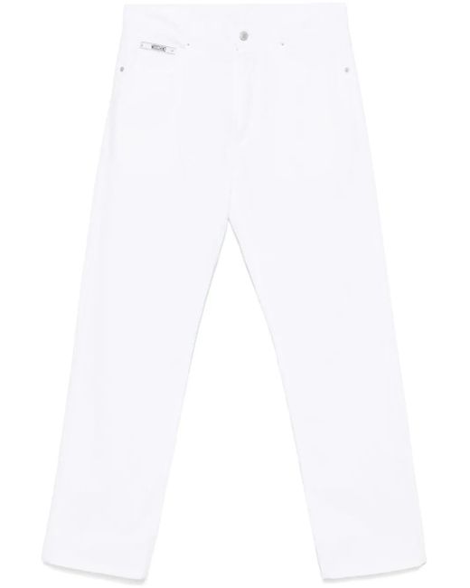 Moschino White Classic Trousers for men