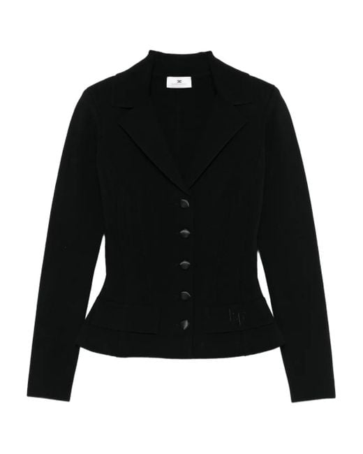 Elisabetta Franchi Jack Met Knoopsluiting in het Black