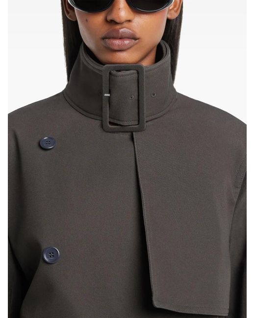 Courreges Gray Buckle Long-Sleeves Cotton Jacket