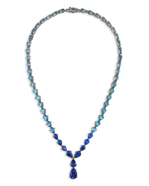 Anabela Chan Blue 18kt Black Gold Nova Multi-stone Necklace