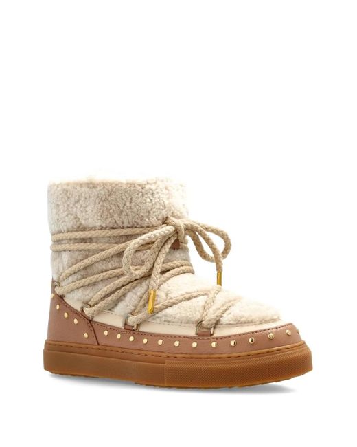 Inuikii Natural Curly Rock Lace-Up Studded Boots