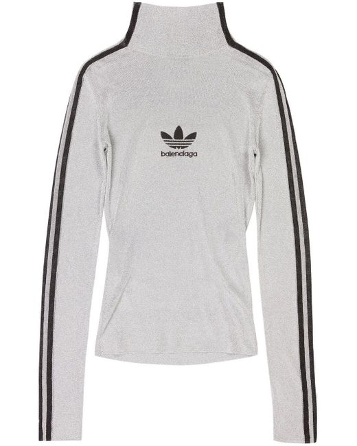 Balenciaga X Adidas モックネック Tシャツ Gray