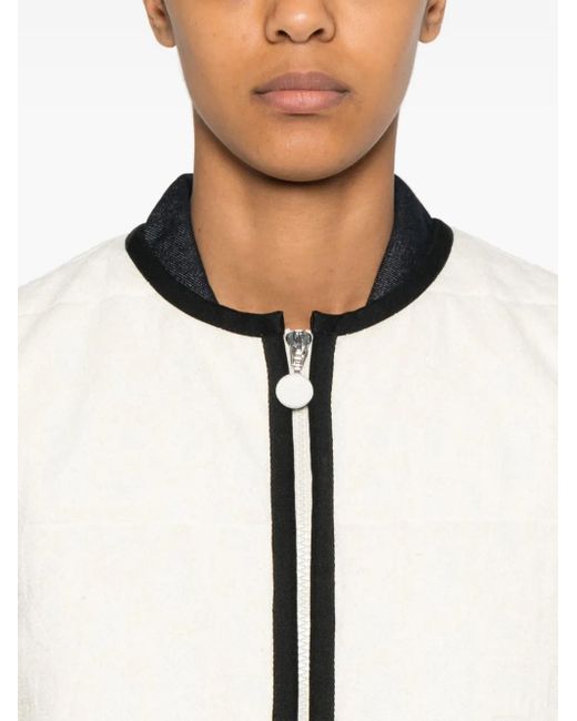 Moncler White Smanicato Gilet