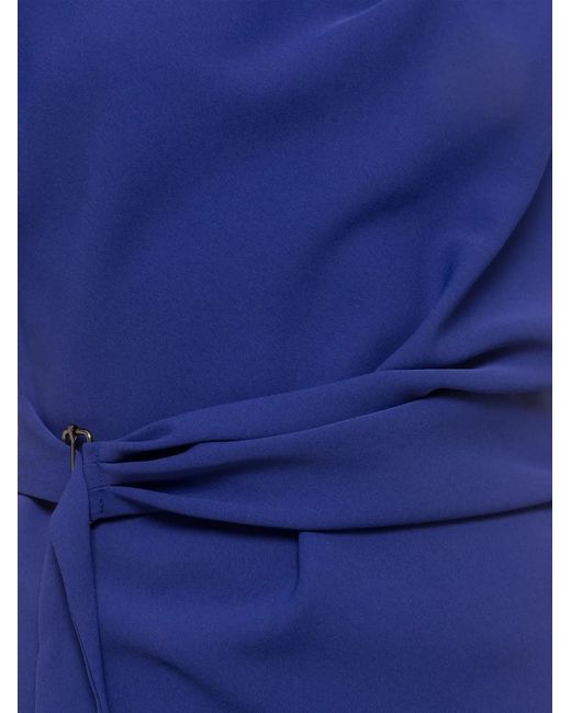 Nissa Blue Draped Top
