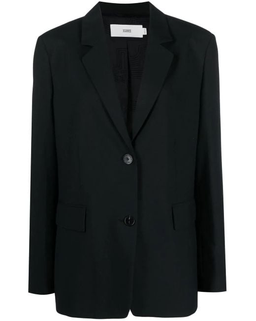 Closed Black Wool Blend Single-Breasted Jacket