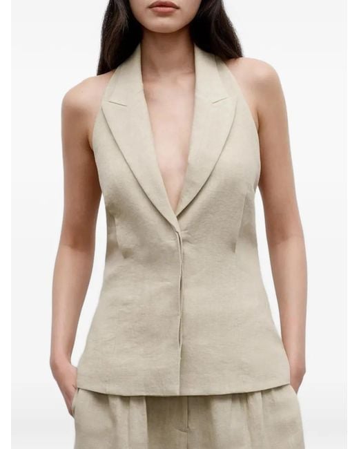 Twp White Kaitlyn Halterneck Backless Vest