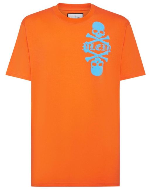 T-shirt con stampa di Philipp Plein in Orange da Uomo