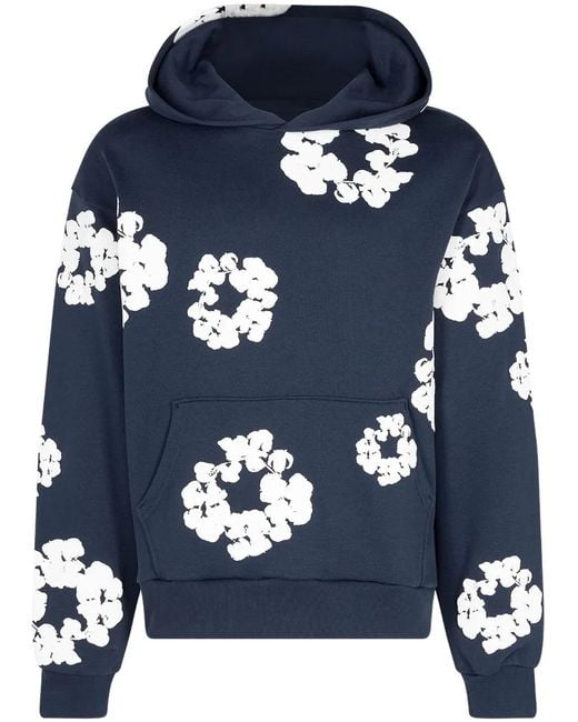 DENIM TEARS Blue Cotton Wreath-Print Sweatshirt for men