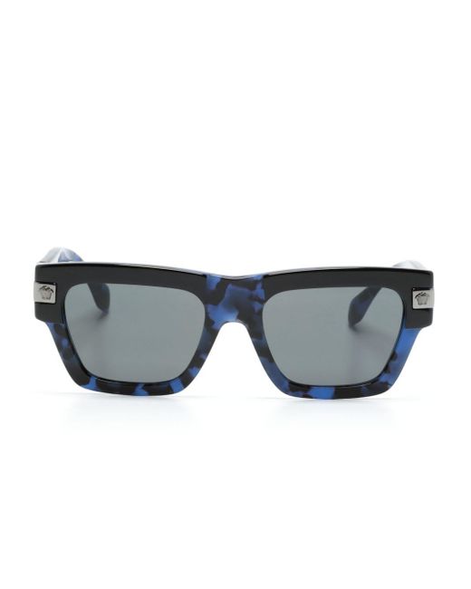 Versace Blue Classic Top Square-frame Sunglasses for men