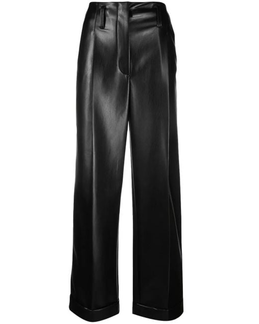 Pantalon En Cuir Artificiel À Coupe Droite Philosophy Di Lorenzo Serafini en coloris Black