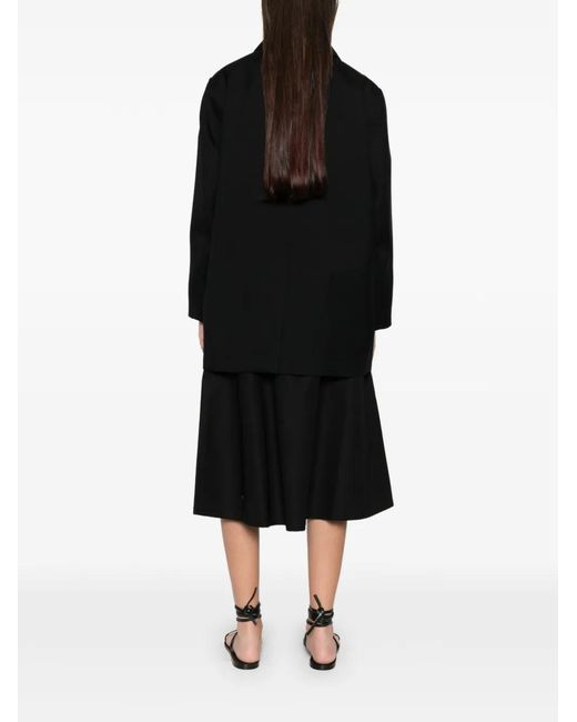 Sofie D'Hoore Black Double-Breasted Notch-Lapel Coat