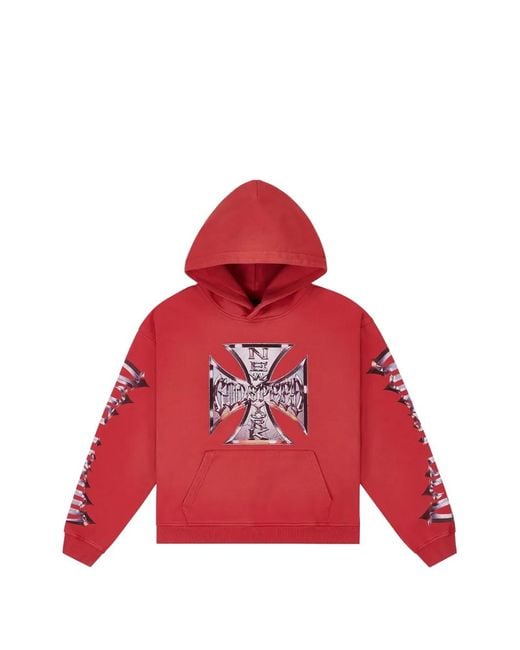 Godspeed Red Chrome Motto Hoodie for men